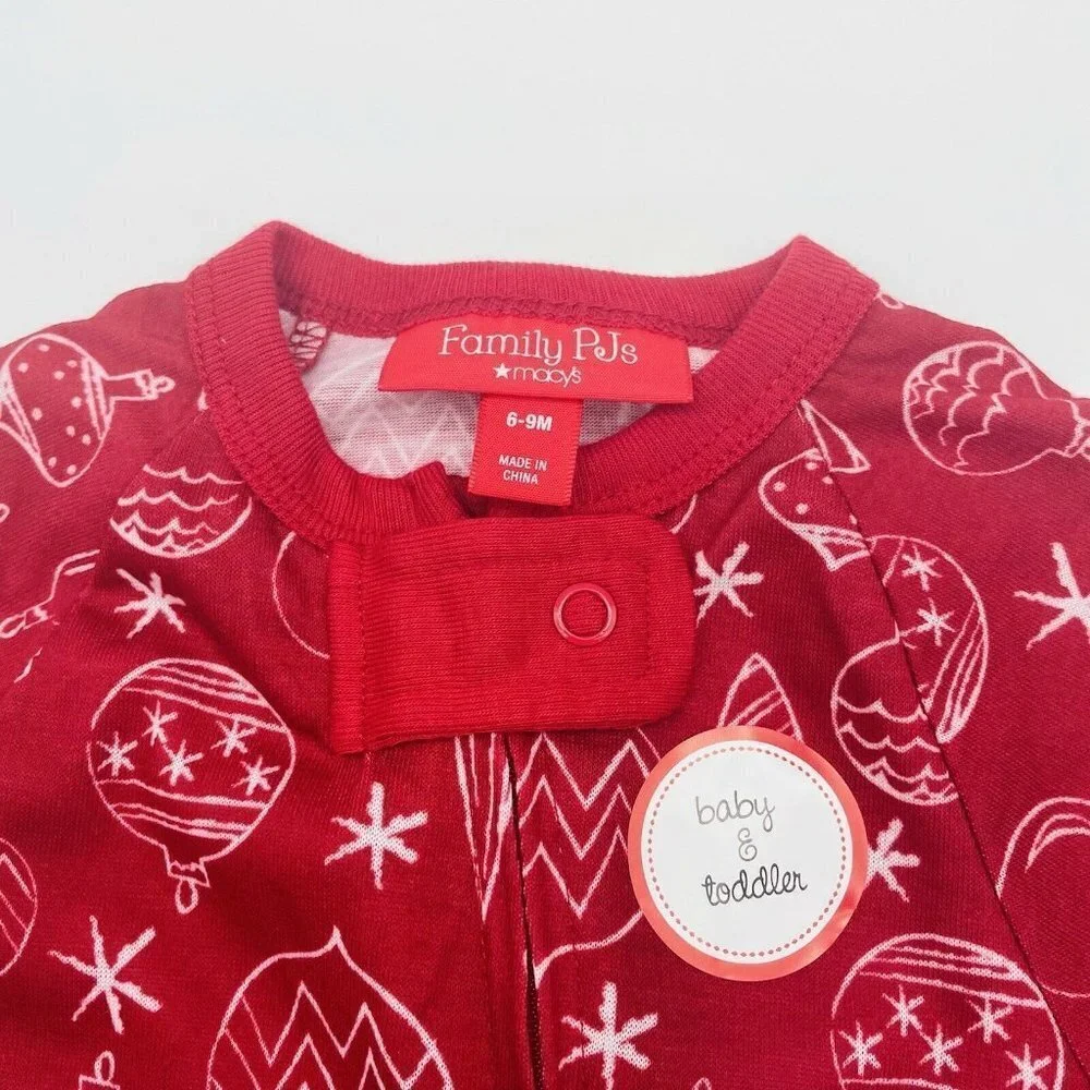 Macys Family 6-9 Months Ornament Print Pajamas 198‎